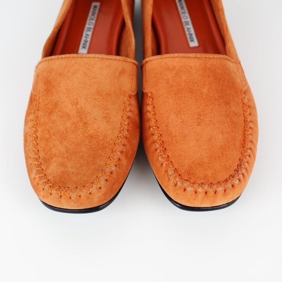 NEW MANOLO BLAHNIK Speed Suede Moccasin Driver - Picture 7 of 11